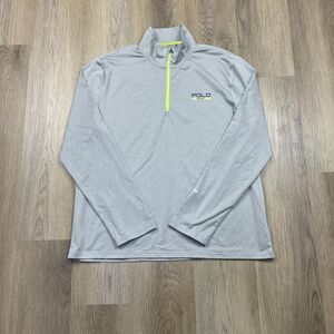 Polo Sport Ralph Lauren Pullover Mens Extra Large Gray Quarter Zip ThermoVent